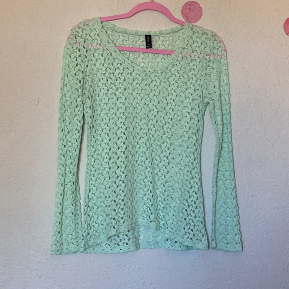 Mint Green Knit Sweater Size XS